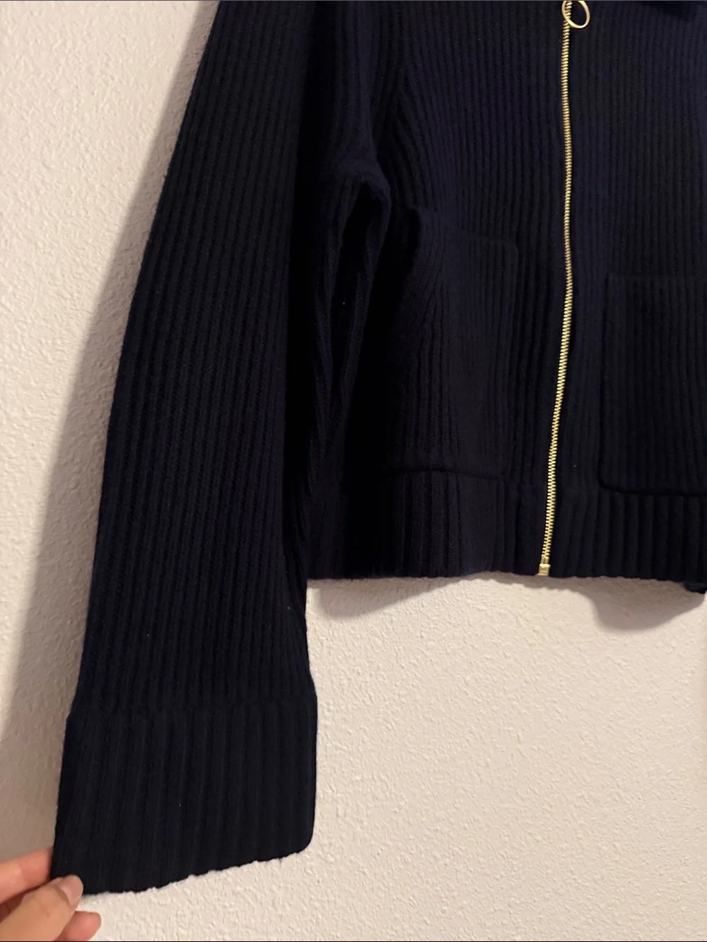J.Crew Colorblock Collared Full Zip Sweater in Wool